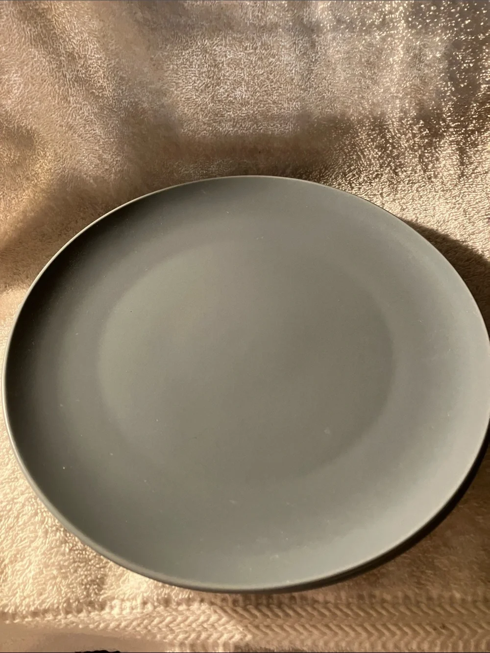 2 Matte Gray Blue IKEA Replacement Dinner Plates 10 1/2” # 12011